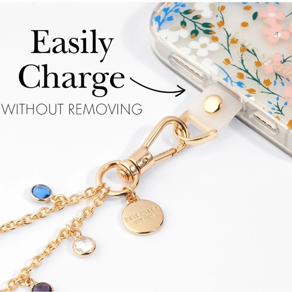 kate spade Phone Charm Bracelet in High Shine. Fits All Phones. - Picture 4 of 10